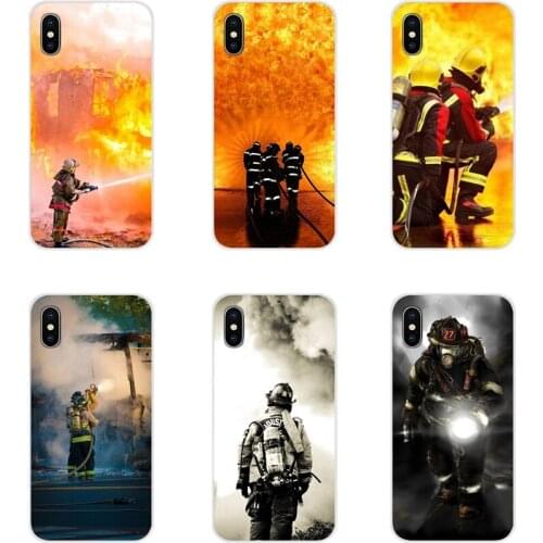 Firefighter Heroes Fireman For Samsung A10 A30 A40 A50 A60 A70 M30 Galaxy Note 2 3 4 5 8 9 10 PLUS Transparent Soft Shell Covers