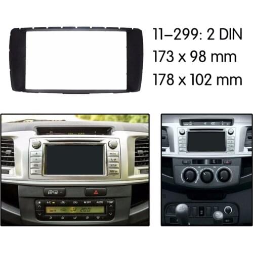 2Din Car Stereo Radio Panel Frame for Toyota Hilux Fortuner 2012 2013 2014