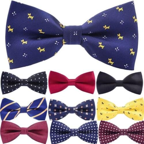 Adjustable Satin Men Formal Dot Stripe Necktie Boy Mens Fashion Business Classic Wedding Bow Tie Male Dress Shirts Tie Gift