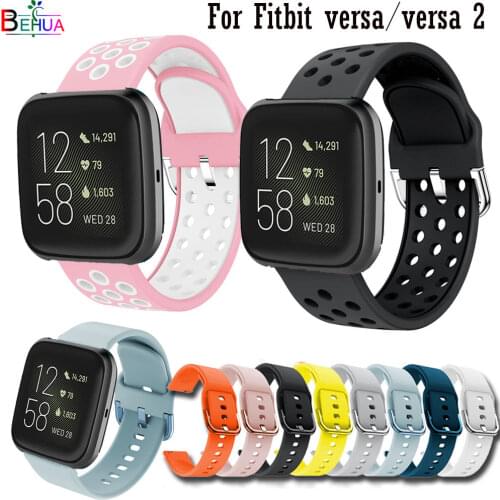 Watchband For Fitbit Versa 2 Durable Soft Silicone Sports Wristband Smart watch strap Wrist band For Fitbit versa / versa Lite