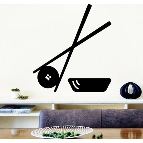 Diy Chopsticks Sushi Vinyl Self Adhesive Wallpaper For Kids Room Living Room Home Decor Removable Mural naklejki