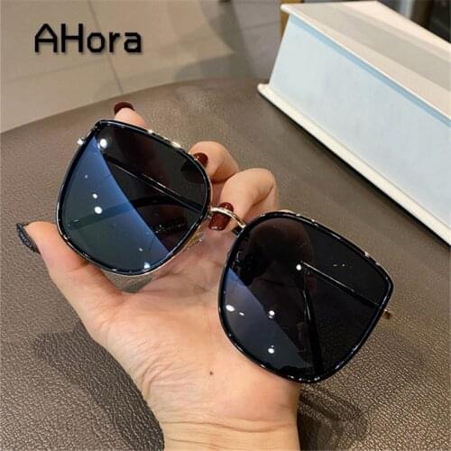 Ahora Oversized Women Sunglasses Men 2021 Fashion Black Style Sun Glasses Square Big Frame Shades Female UV400 Outdoor Oculos