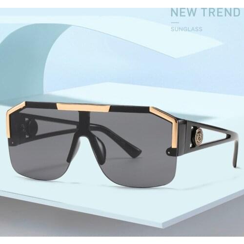 Brand Design Vintage Sunglasses Big Frame Black Sunglasses Women Steampunk Sunglasses For Driving Googles Men