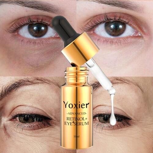 Retinol Eye Serum Anti-Wrinkle Anti-Ageing Remove Puffiness Dark Circles Eye Bags Under Eyes Firming Whitening Eye Skin Care 10g