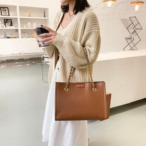 High quality fashion Solid PU leather womens chain Shoulder Messenger Bag luxury brand bag sac a main bags for women 2021