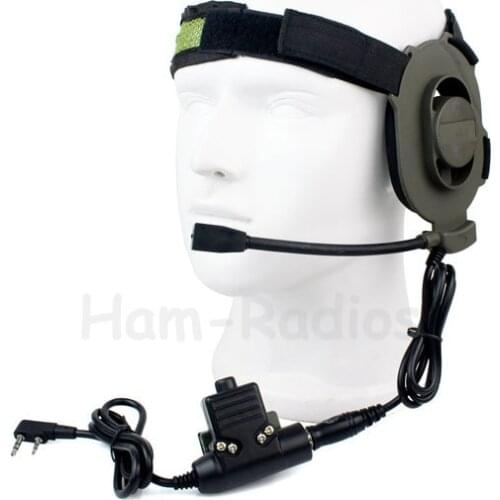 YiNiTone HD01 Z Tactical Bowman Elite II Headset with U94 Style PTT for Kenwood Wouxun Radios Baofeng UV-5R BF-888S
