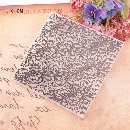 15x15cm Black vines Birthday wreath Embossing folders Plastic Scrapbooking DIY Template Fondant Cake Photo Album Card Making
