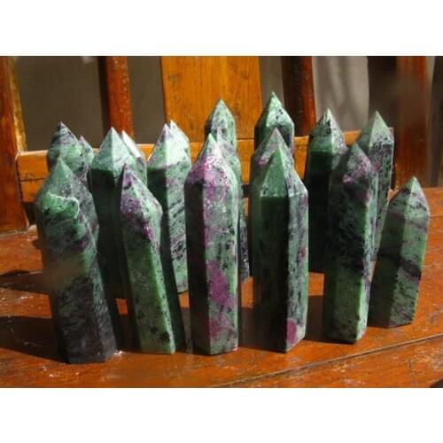 20 natural Green Ruby Zoisite crystal quartz point healing