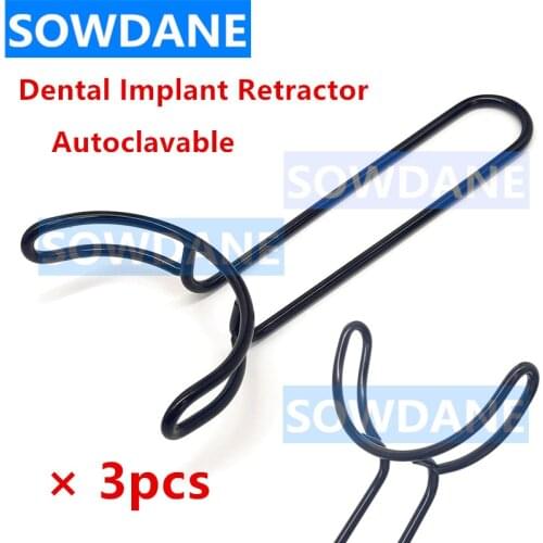 3pieces Dental Surgical Mouth Gag Dental Mouth Opener Teeth Retractor Dentist Implant Instrument Tool Autoclavable Black Type