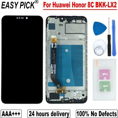6.26" For Huawei Honor 8C BKK-LX2 BKK-LX1 BKK-L21 BKK-AL00 BKK-TL00 LCD Display Touch Screen Digitizer Assembly For 8C Dual SIM