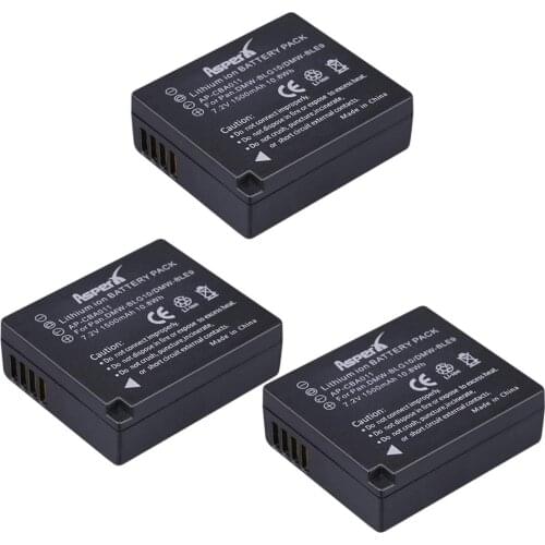 3Pc DMW-BLG10 BLG10E BLG10PP BLE9 BLE9E Battery for Panasonic Lumix DMC GF6 GX7 GF3 GF5 ZS100 ZS60 LX100 GX85 DC-ZS70 GX80 D-Lux