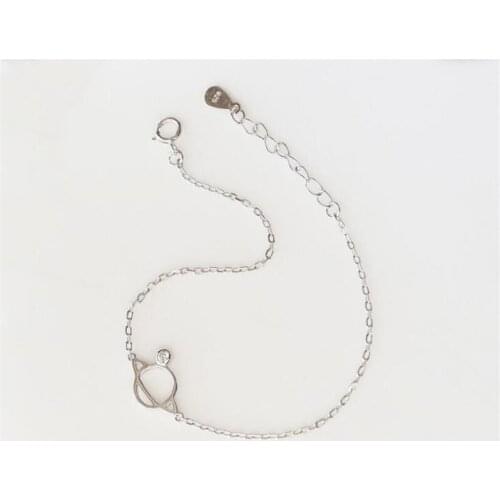 New Original Universe Planet Popular 925 Sterling Silver Jewelry Women Fresh Simple Crystal Exquisite Bracelets SB211