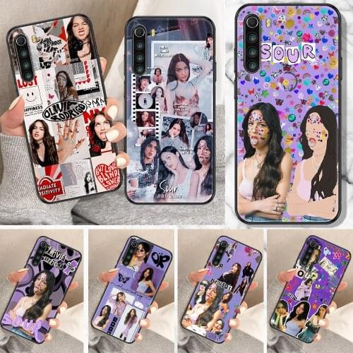 Olivia Rodrigo Phone Case For Xiaomi Redmi Note 7 8 9 10 7A 8T 9A 9T 9S 10S Pro black trend cell cover pretty hoesjes art back