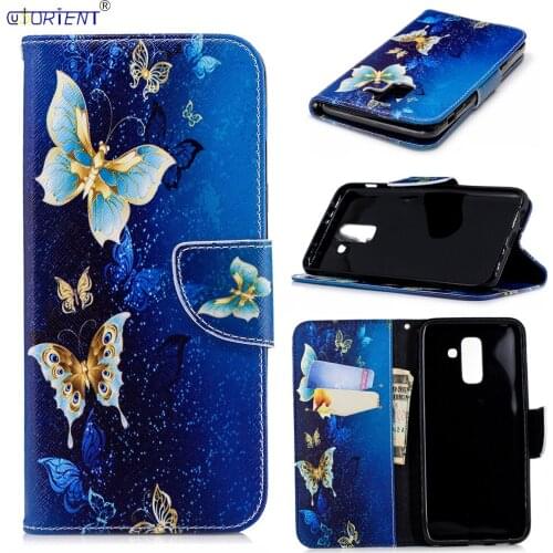 For Samsung Galaxy A6 Plus A6+ 2018 Cute Flip Wallet Case SM-A605F SM-A605G/DS Card Slot Phone Bag SM-A605FN A605S Leather Cover