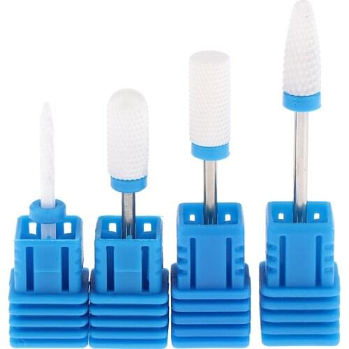 4pcs Ceramic Nail Drill Bit Style Electric Nail Files Manicure Tools