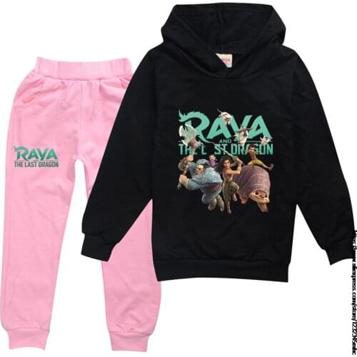 Raya and The Last Dragon Hoodies Kids Sweatshirts Girls Tops Boys Christmas Clothes Casual Children Hooded Sportswear Suits