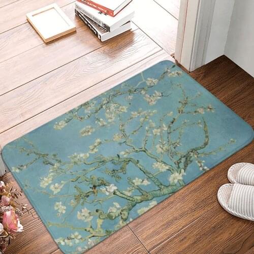 High Resolution Van Gogh Doormat Carpet Mat Rug Polyester Anti-slip Floor Decor Bath Bathroom Kitchen Living Room 40x60