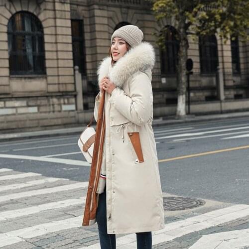 ISENMAL Winter Coat Women Fashion Lovers Winter Jacket Women Cotton Padded Parka Long Outwear Hooded Solid Female Jacket Coat