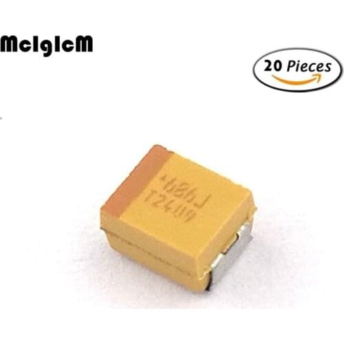 MCIGICM 20pcs B 3528 68uF 6.3V SMD tantalum capacitor