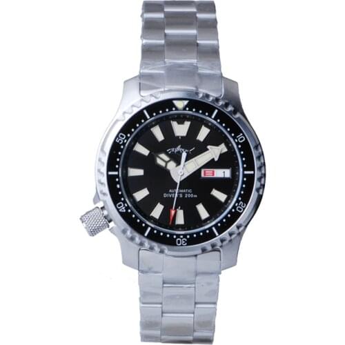 Heimdallr Mens Automatic Diving Watch 41mm Black Dial C3 Super Luminous Japan NH36A Self-Winding Movement Mechanical Watches