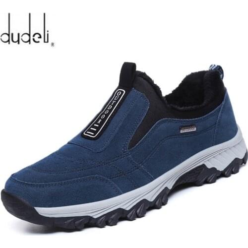 Men Winter Hiking Shoes Waterproof Leather Breathable Mountain Climbing Shoes Anti-skid Outdoor Trekking Camping Mens Sneakers