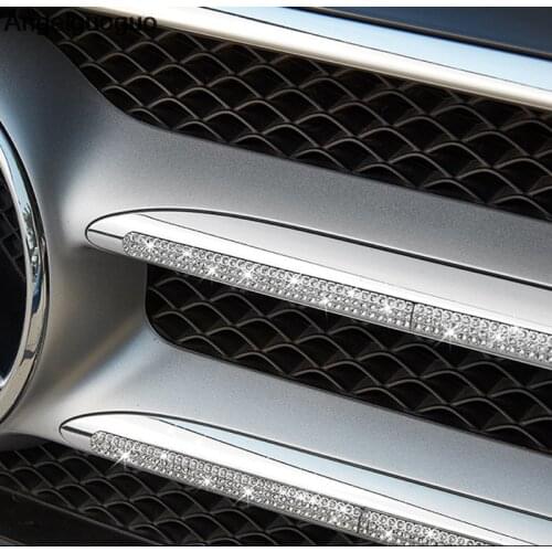 Angelguoguo Car Front Grille Bumper Trim Decoration cover sticker For Mercedes Benz E Class W213/ C Class W205/ GLC X253 Sport