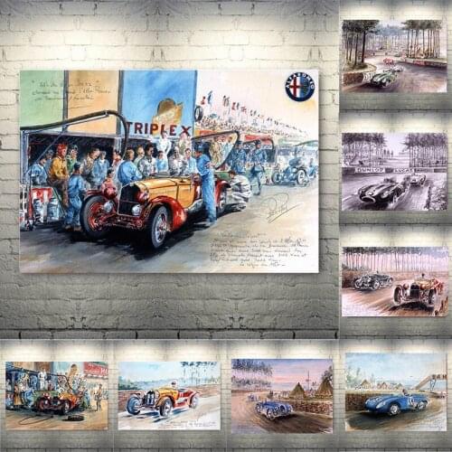 Wall Art Picture 24 Hours of Le Mans 195 Poster Print on Canvas Painting Nordic Poster for Living Room Home Decoration Cuadros