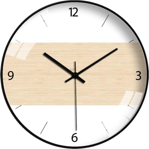 Nordic Wall Clock Art Vintage Simple Creative Silent Round Bedroom Wall Clock for Living Room