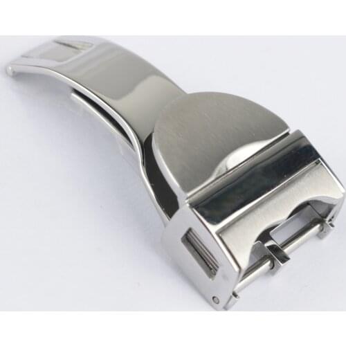 Rolamy 18mm High Quality Silver Gold Watch Band Buckle Deployment Clasp For Less 2.5mm For Tudor Rubber Leather Strap Belt