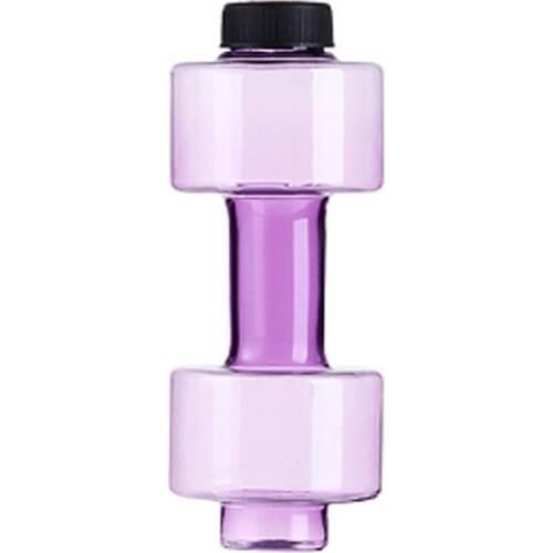 4 Colors 550ml Sports Water Bottles Leakproof Portable Unbreakable Plastic Bottle Fitness Dumbbell Unisex