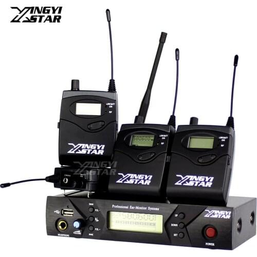 SR300 IEM G3 PC Monitoring Wireless In Ear Headphone Stage Monitor System USB Transmitter & 4 Receiver Earphone Recording Studio