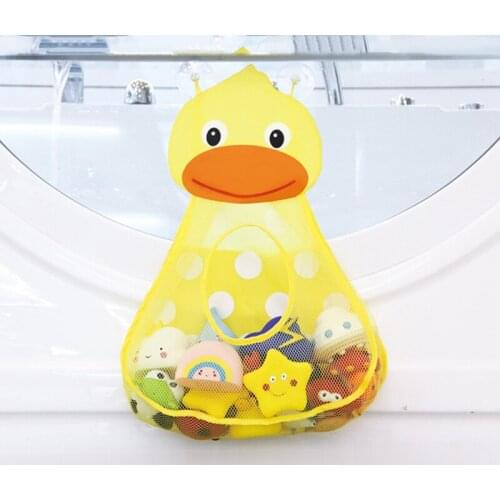 Baby Bathroom Toy Storage Bag Mesh Net Storage Bag Cartoon Little Duck Little Frog Portable Bath Toys Organizer Bathroom Supplie