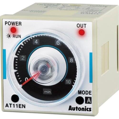 AT11EN Timer, Analog, 6-Mode, Multi-Range, 2 SPDT, 100-240VAC/24-240 VDC, 11 Pin (socket req'd)