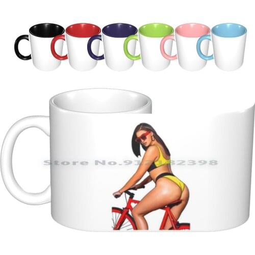 Bella Rolland Bicycle Ceramic Mugs Coffee Cups Milk Tea Mug Bella Rolland Bella Rolland Swimsuit Swim Suit Star Star Beautiful