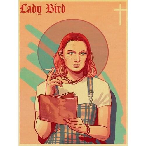 Vintage Movie Lady Bird Retro Printed Fabric 11CT Cross-Stitch DIY Embroidery Complete Kit DMC Threads Needlework Floss