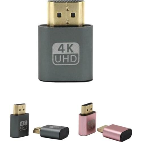 HDMI-compatible Virtual Display 4K HDMI-compatible DDC EDID Dummy Plug EDID Emulator Plug Display Fake Locking 1920x1080