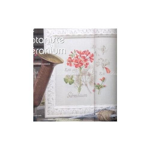 Top Quality Lovely Counted Cross Stitch Kit Geranium Flower Flowers Botanical Botanique cross stitch embroidery