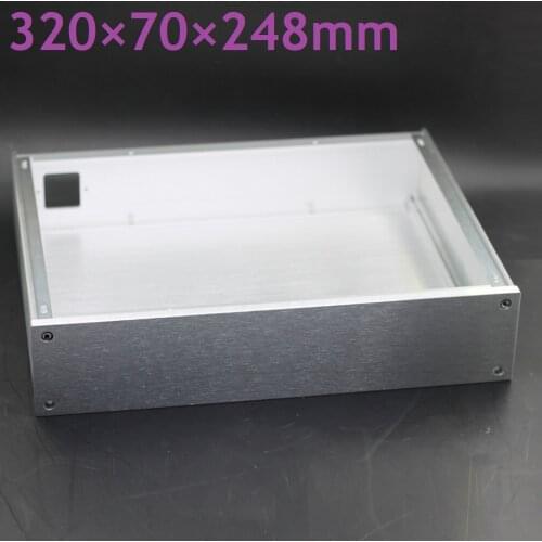 Size W320 H70 L248 Full Aluminum Chassis Amplifier Case Preamp Enclosure DAC Box 3207