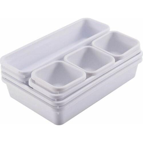 8PCS Drawer Style Storage Box Tray Shallow Drawer Organizers Separate Free Combination Small Object DIY Can Be Customized