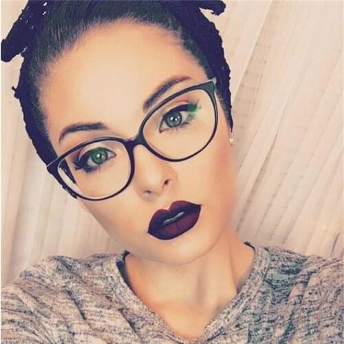 2020 Spectacle frame cat eye Glasses frame clear lens Women brand Eyewear optical frames myopia nerd black red eyeglasses frame