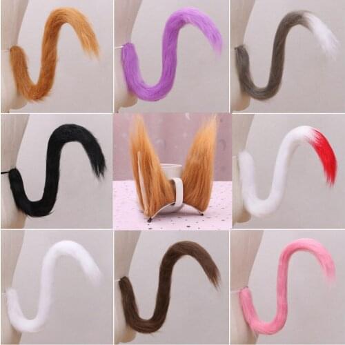 Sexy Woman Lovely Cat Fox Tail Plush Furry Tails Anime Cosplay Props Purim