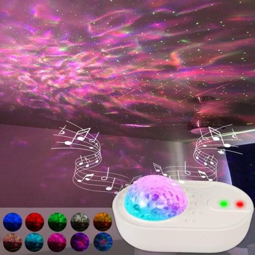 Star Galaxy LED Projector Lamp Night Light Starry Sky Bluetooth Speaker Bedroom Beside Lamp For Kids Home Party Christmas Decor