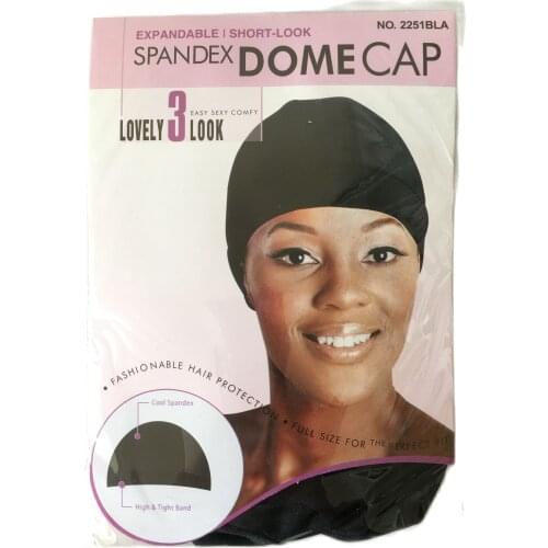 Dome cap Spandex cap Black cap
