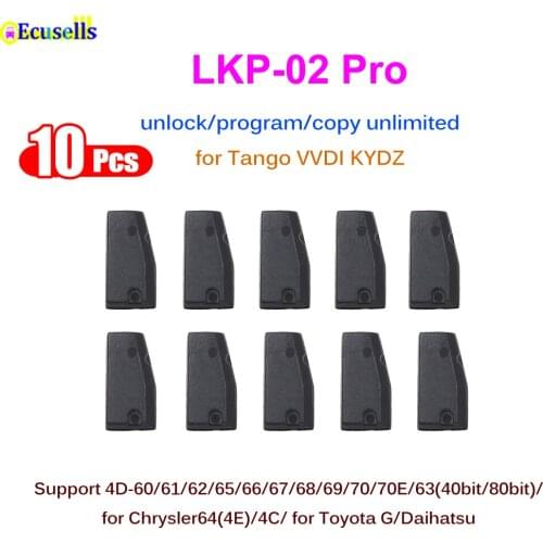 10pcs/lot LKP-02 PRO Car Key Glass Chip Blank Transponder Chip for Tango VVDI KYDZ Key Programmer Unlock/program/copy Many Chip