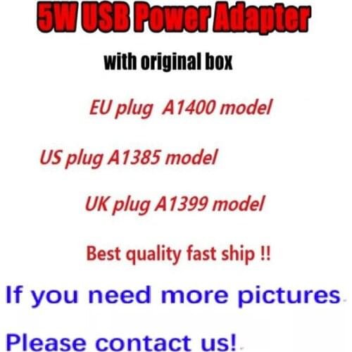 100pcs/Lot High Quality A1400 A1385 A1399 US/EU/UK Plug USB AC Power Adapter Wall Charger For i5 6 6s 7 8 PLUS X With Retail Box
