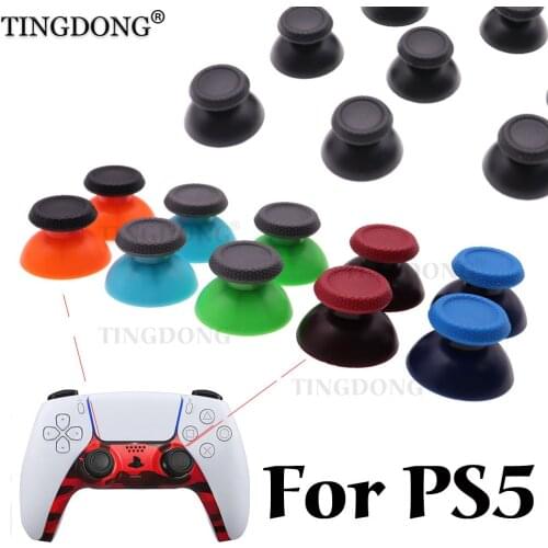 2PCS 3D Analog Joystick thumb stick grip Cap Button Repair Part Cover Thumbstick Replacement for Sony DualSense 5 PS5 Controller