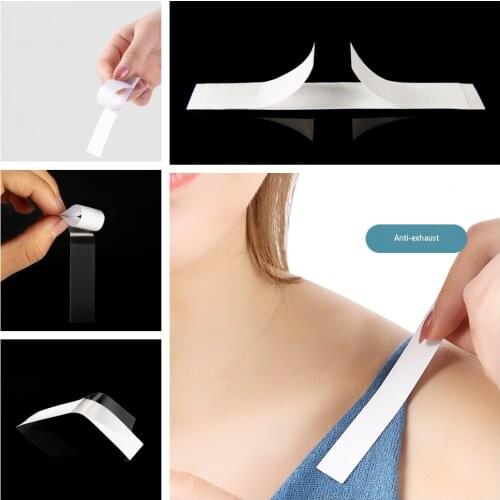 2021 New Womens Double Sided Tape For Clothing And Body Transparent Clear Color Anti-glare Stickers Invisible Neckline Sticker