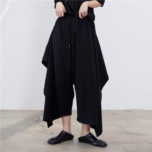 27-44 2018 Men Womens clothing GD Hair Stylist fashion street Wide Leg Pants plus size Costumes