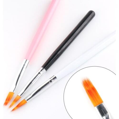 3pcs Nail Brush Pen UV Gel Brush Drawing Gradient Bloom Carving Line Nail Polish Painting Cleaning Nail Tool Accessories NL285-1