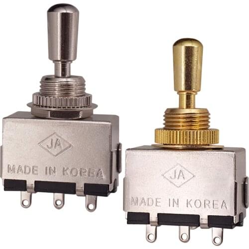 3 Way Guitar Metal Closed 3-way Pickup Selector Tone Switch Toggle with Copper Knob for L P Electric Guitar Parts